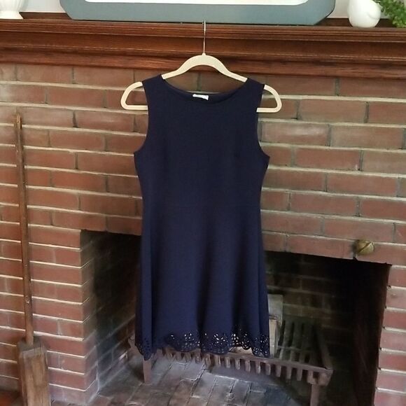 Navy blue sleeveless dress by Peach Royal, size M. - Picture 1 of 4